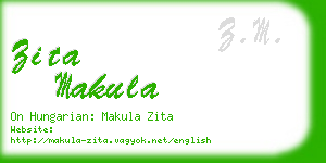 zita makula business card